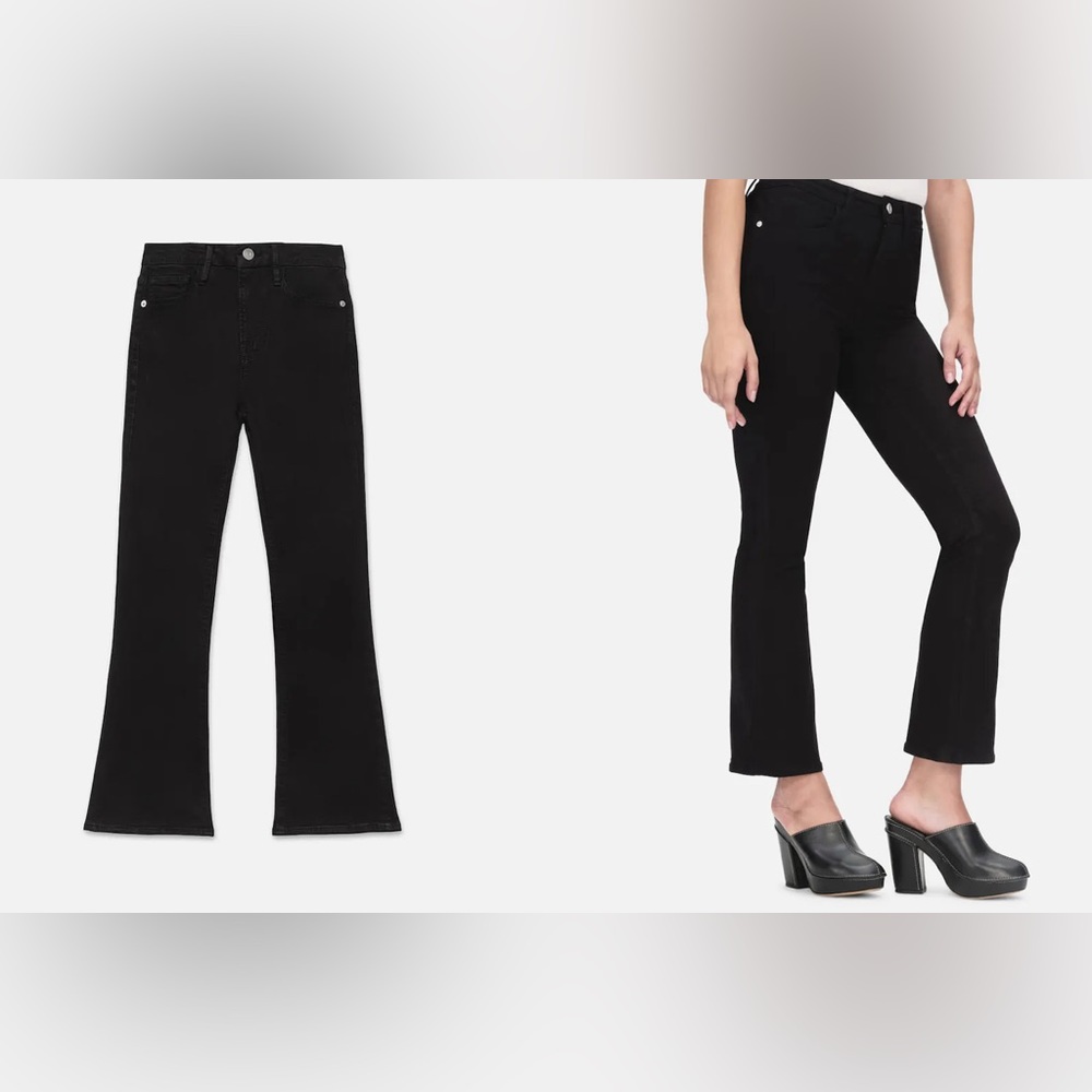 Frame Denim Black Ankle & Cropped Jeans